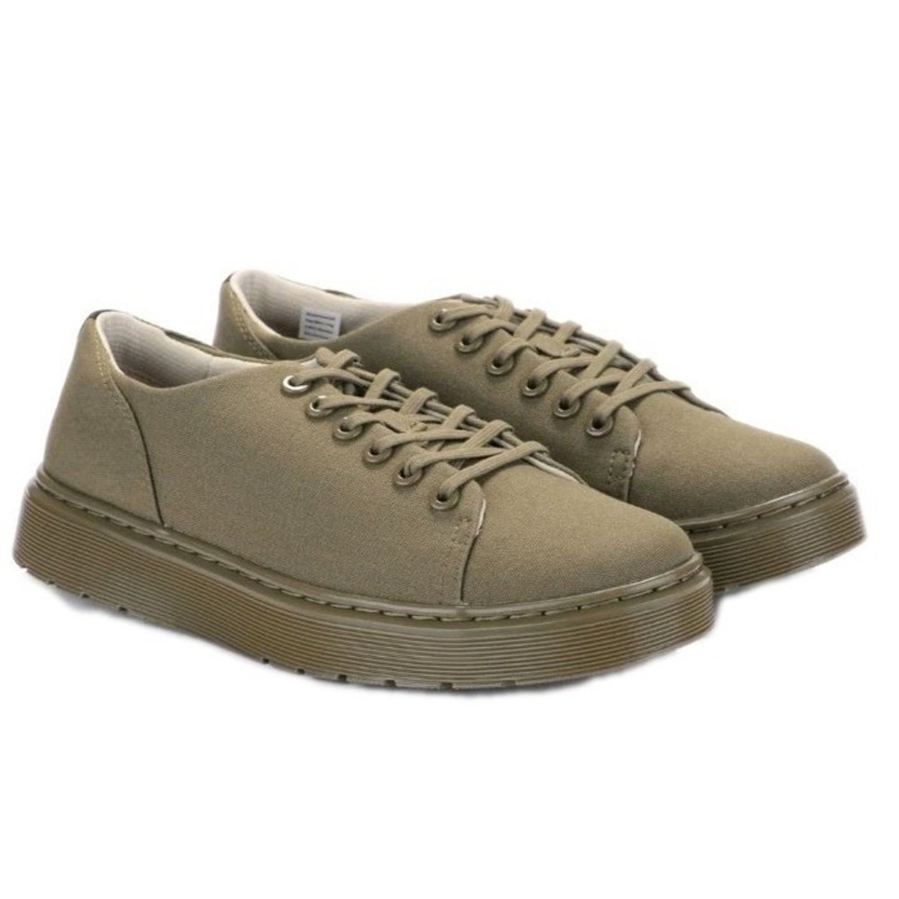 Dr. Martens Casual Canvas Lo-Top Fresh Take Olive Green Men's Size 9 NEW